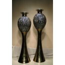 y14386花器系列 - POLY材質 - 落地復古瓶(古銀色) 共2款尺寸(另有古金色)